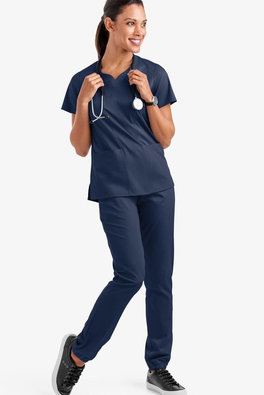 Butter-Soft STRETCH Women's 4-Pocket Sweetheart Neck Scrub Top